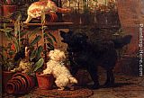 Henriette Ronner-Knip In The Greenhouse painting